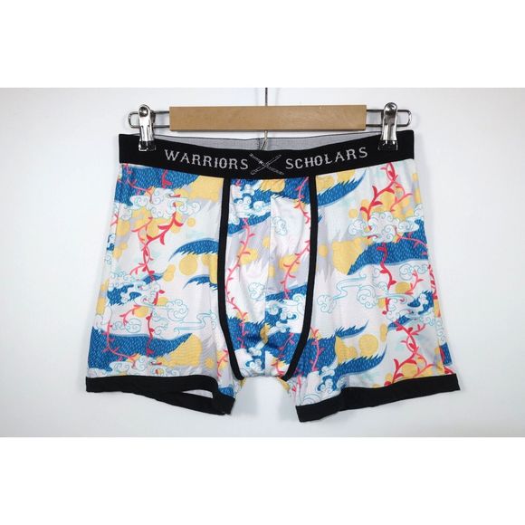 Warriors & Scholars Boxer Briefs Underwear Asian Japanese Theme Size Large - Picture 2 of 4